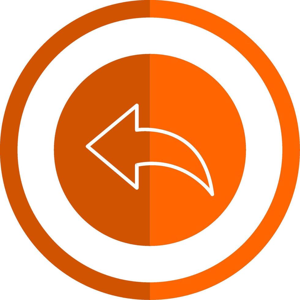 Bisherige Glyphe Orange Kreis Symbol vektor