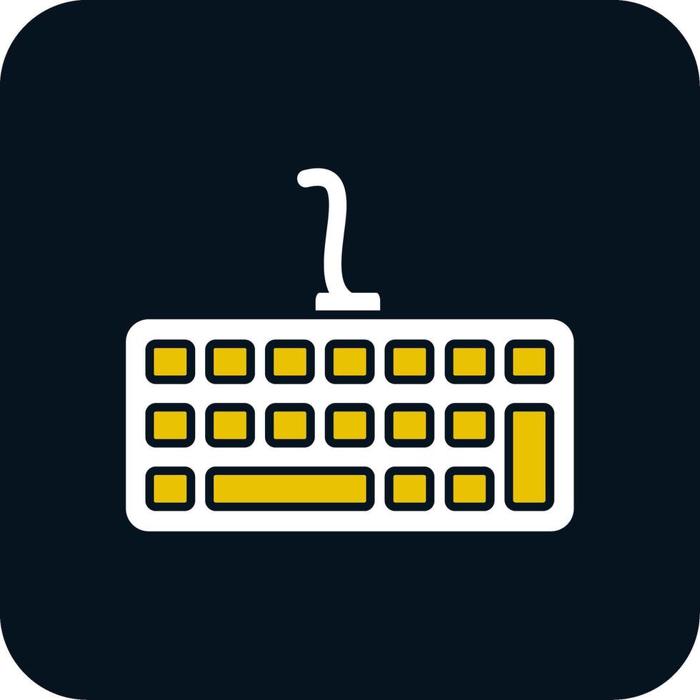 Tastatur-Glyphe zweifarbiges Symbol vektor