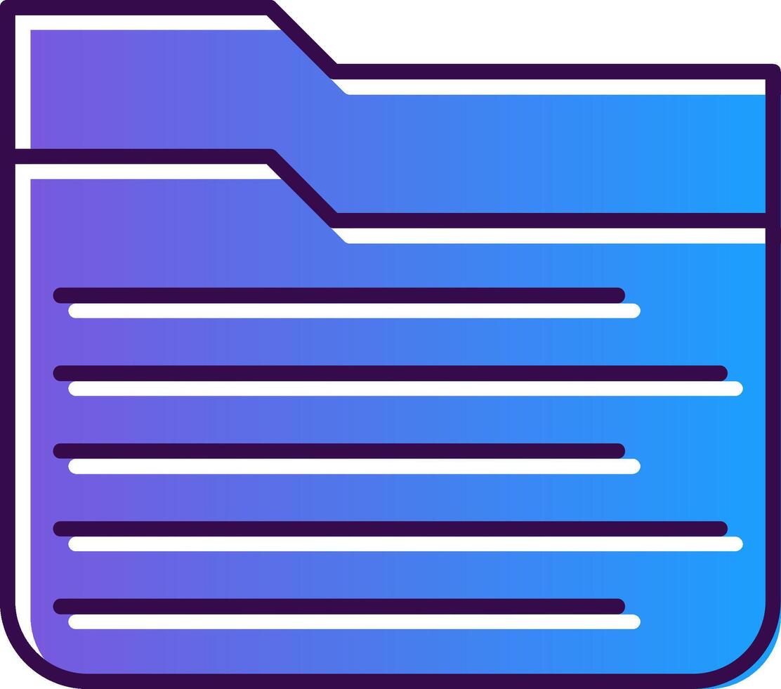 Mappe Gradient gefüllt Symbol vektor