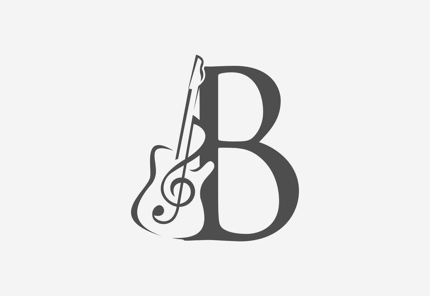 Musik- Symbol mit letztere b Logo Design kreativ Konzept vektor