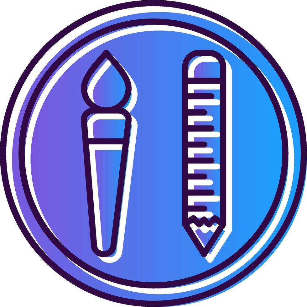 redigera verktyg lutning fylld ikon vektor