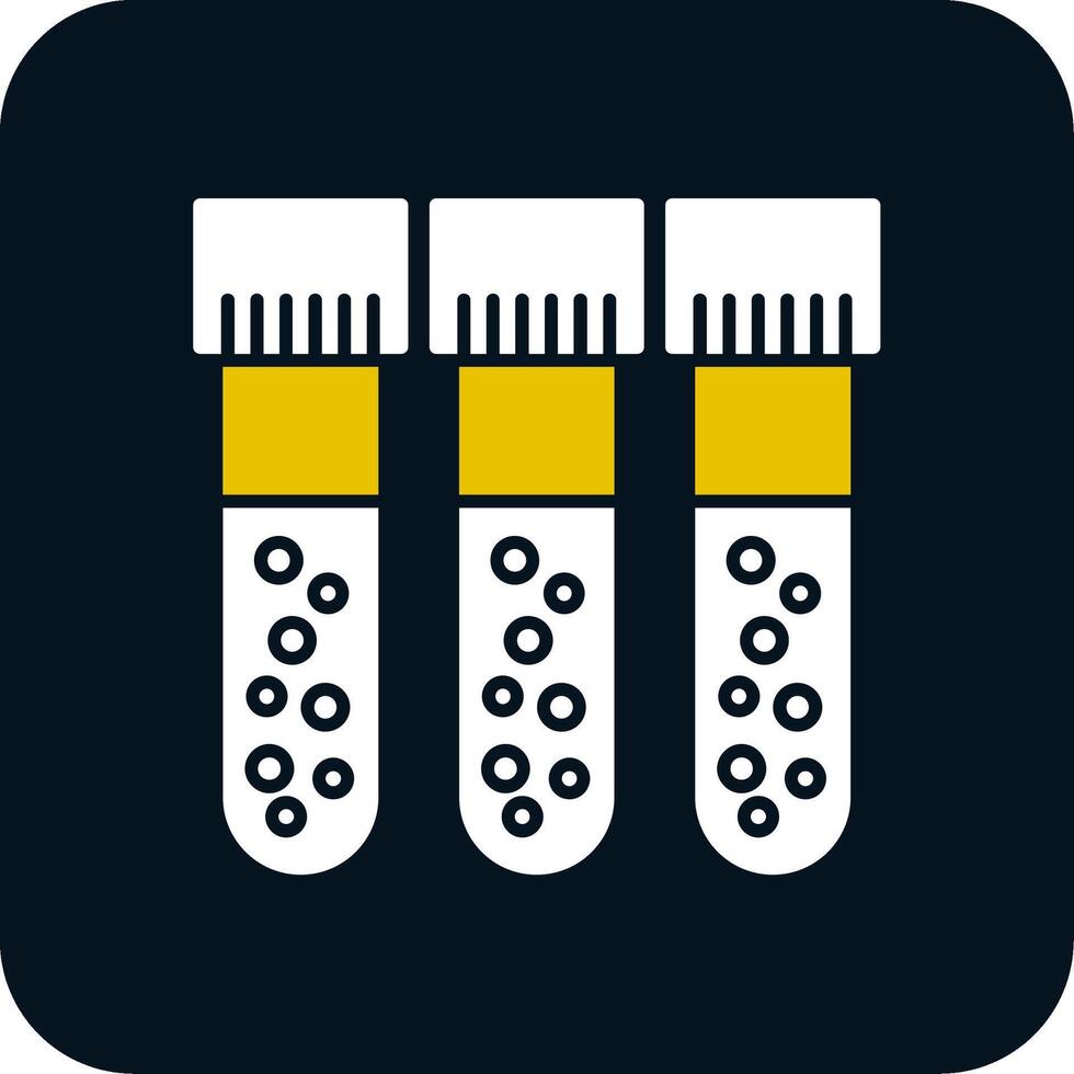 Bluttest-Glyphe zweifarbiges Symbol vektor