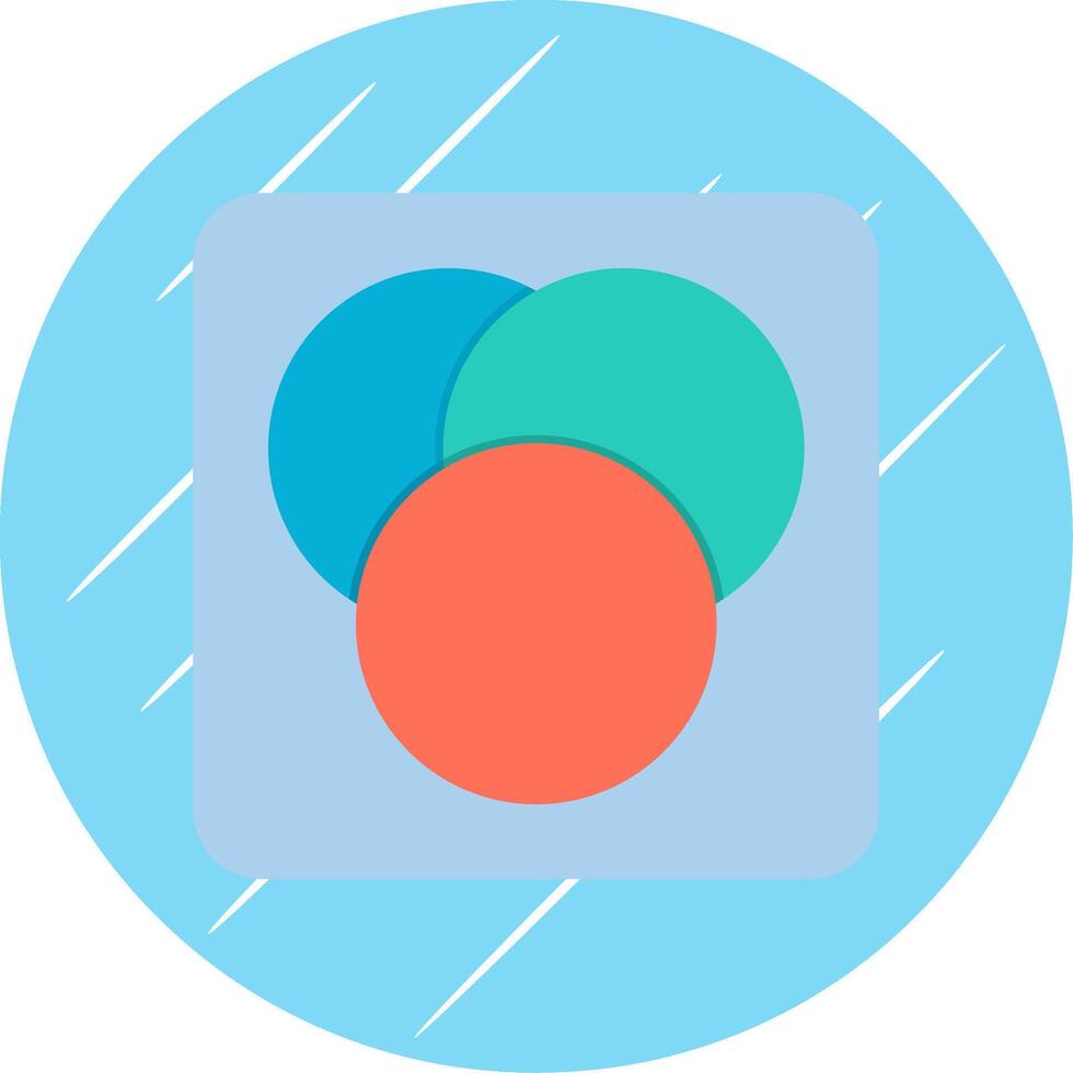diagram platt blå cirkel ikon vektor
