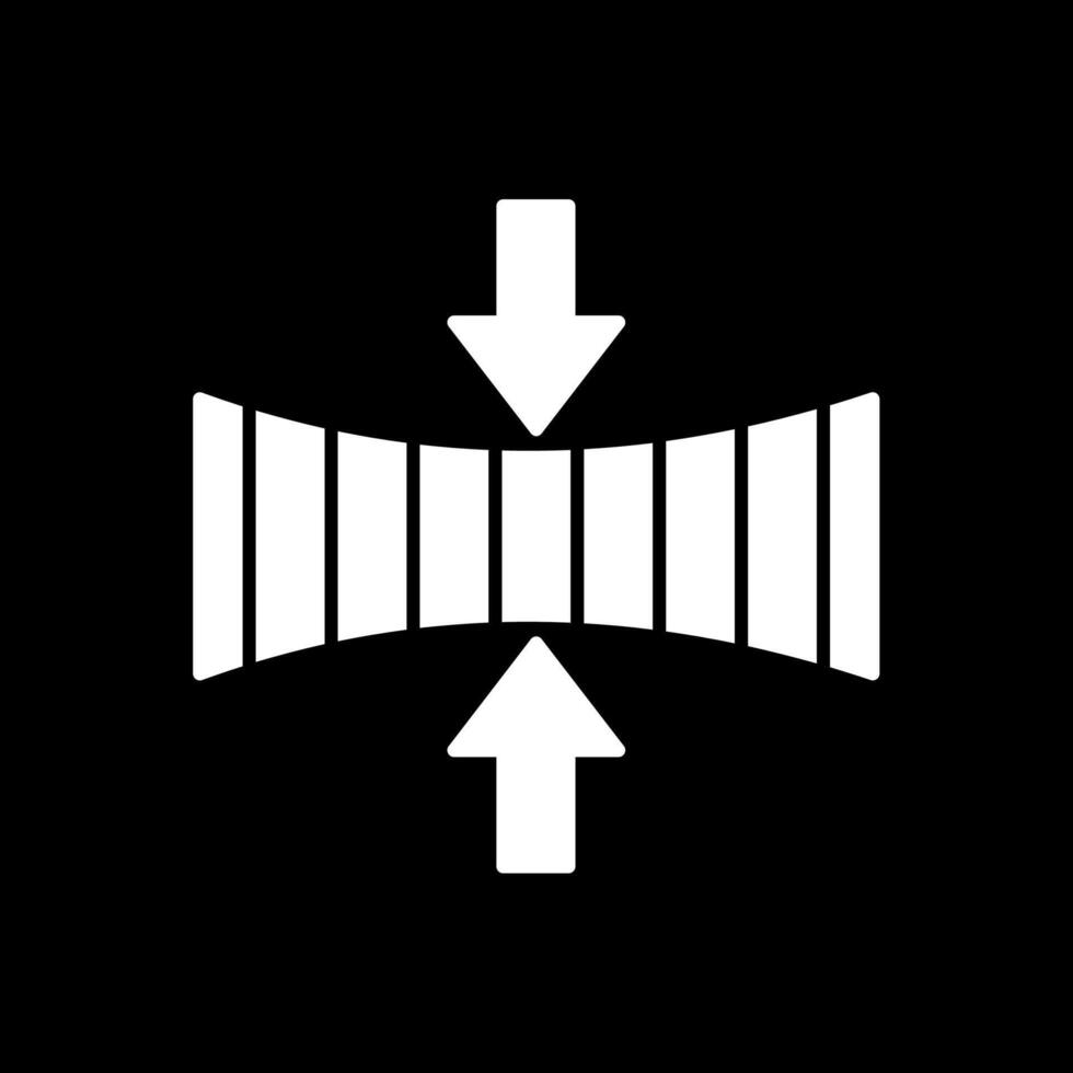 Elastizitätsglyphe invertiertes Symbol vektor