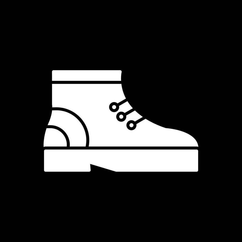 Boot-Glyphe invertiertes Symbol vektor