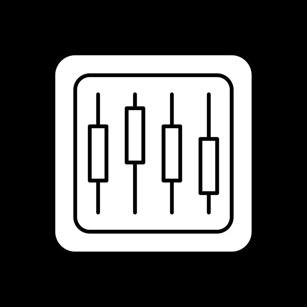 Diagramm Glyphe invertiert Symbol vektor