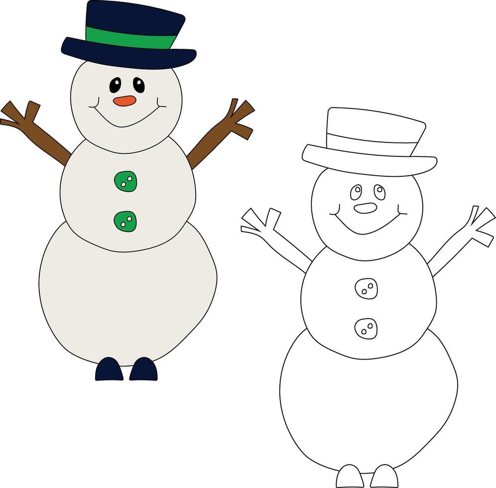 Schneemann Clip Art zum Liebhaber von Winter Jahreszeit. diese Winter Thema Schneemann Anzüge Weihnachten Feier vektor