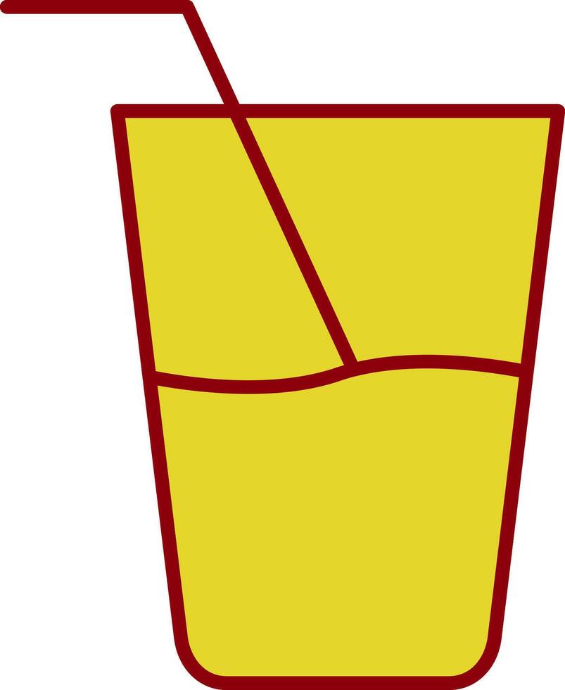 färsk juice linje två Färg ikon vektor