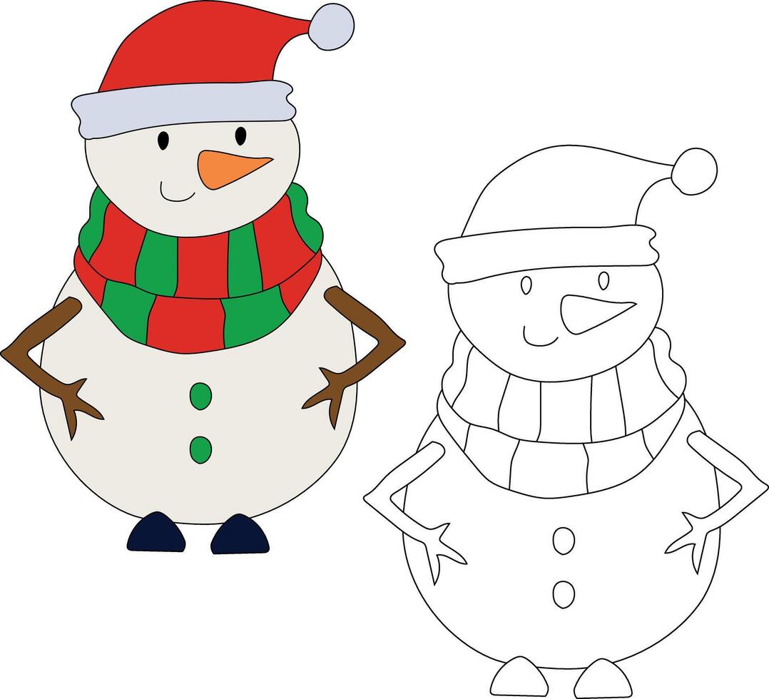 snögubbe ClipArt för älskande av vinter- säsong. detta vinter- tema snögubbe kostymer jul firande vektor