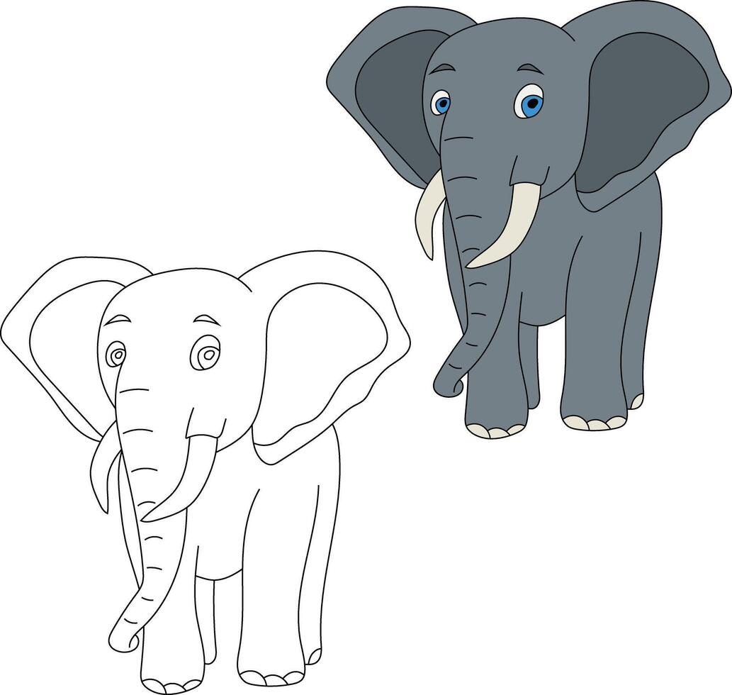 Elefant Clip Art Satz. Karikatur wild Tiere Clip Art einstellen zum Liebhaber von Tierwelt vektor