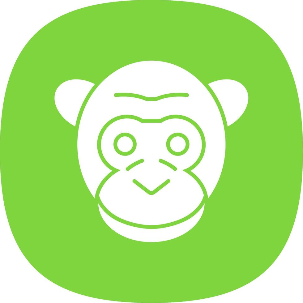 Gorilla-Linie zweifarbiges Symbol vektor