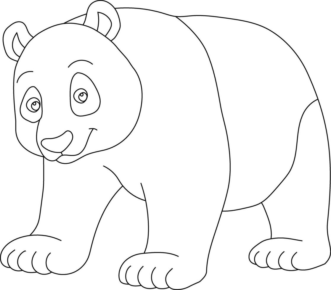 Gliederung Panda Clip Art. Gekritzel Tiere Clip Art. Karikatur wild Tiere Clip Art zum Liebhaber von Tierwelt vektor