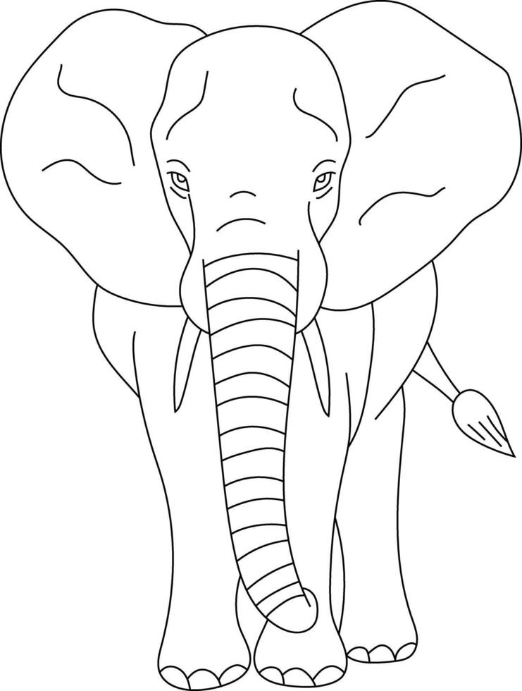 översikt elefant ClipArt. klotter djur ClipArt. tecknad serie vild djur ClipArt för älskande av vilda djur och växter vektor