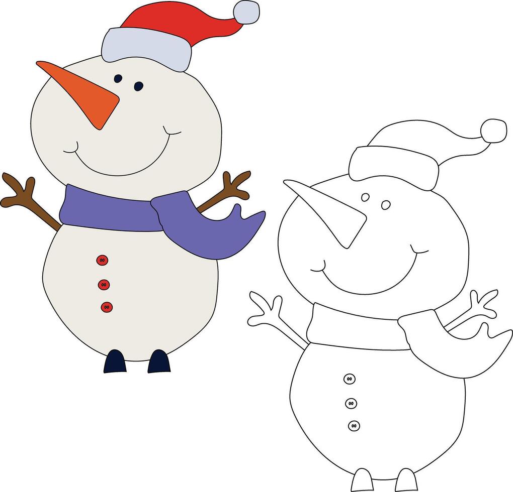 Schneemann Clip Art zum Liebhaber von Winter Jahreszeit. diese Winter Thema Schneemann Anzüge Weihnachten Feier vektor