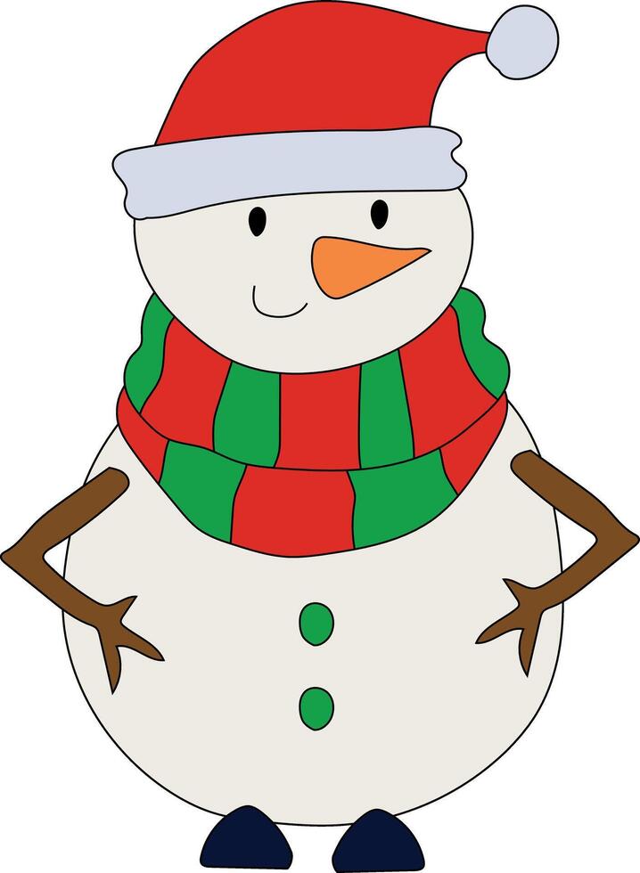 bunt Schneemann Clip Art zum Liebhaber von Winter Jahreszeit. diese Winter Thema Schneemann Anzüge Weihnachten Feier vektor