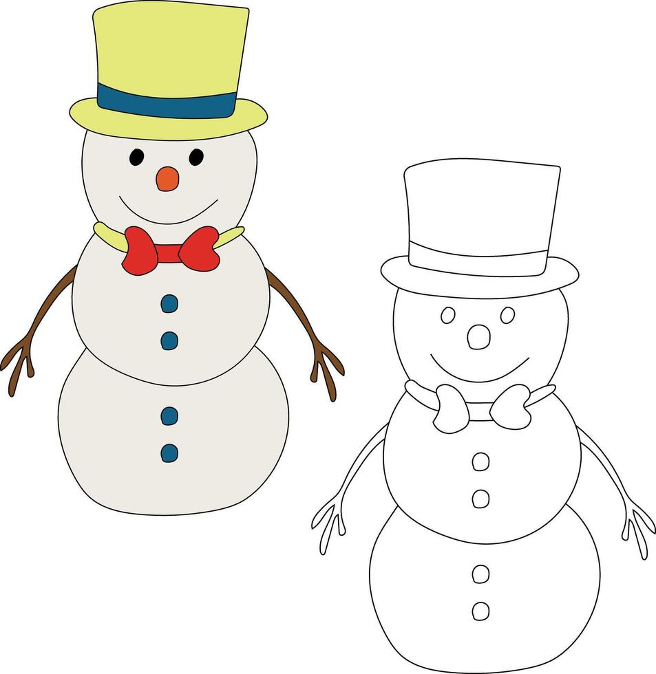 snögubbe ClipArt för älskande av vinter- säsong. detta vinter- tema snögubbe kostymer jul firande vektor