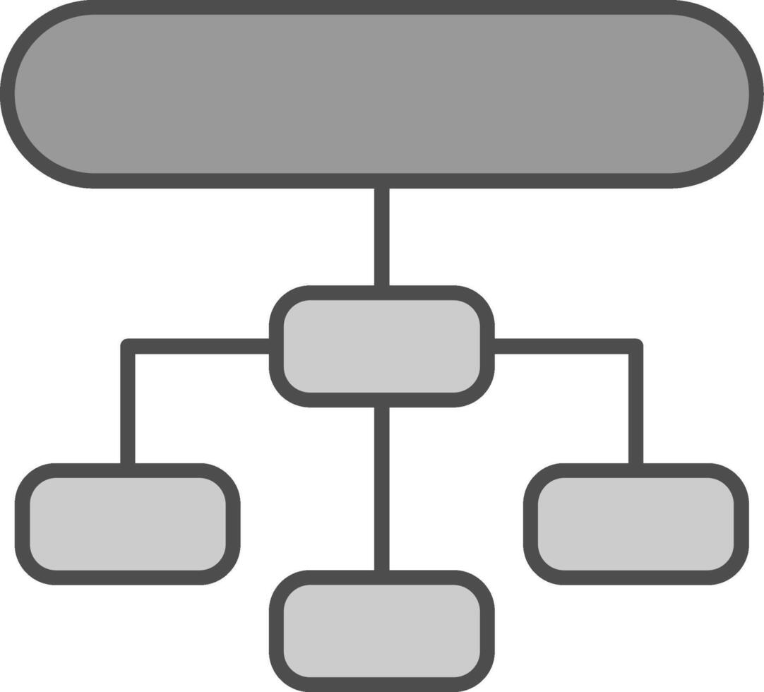 hierarkisk strukturera fylla ikon vektor