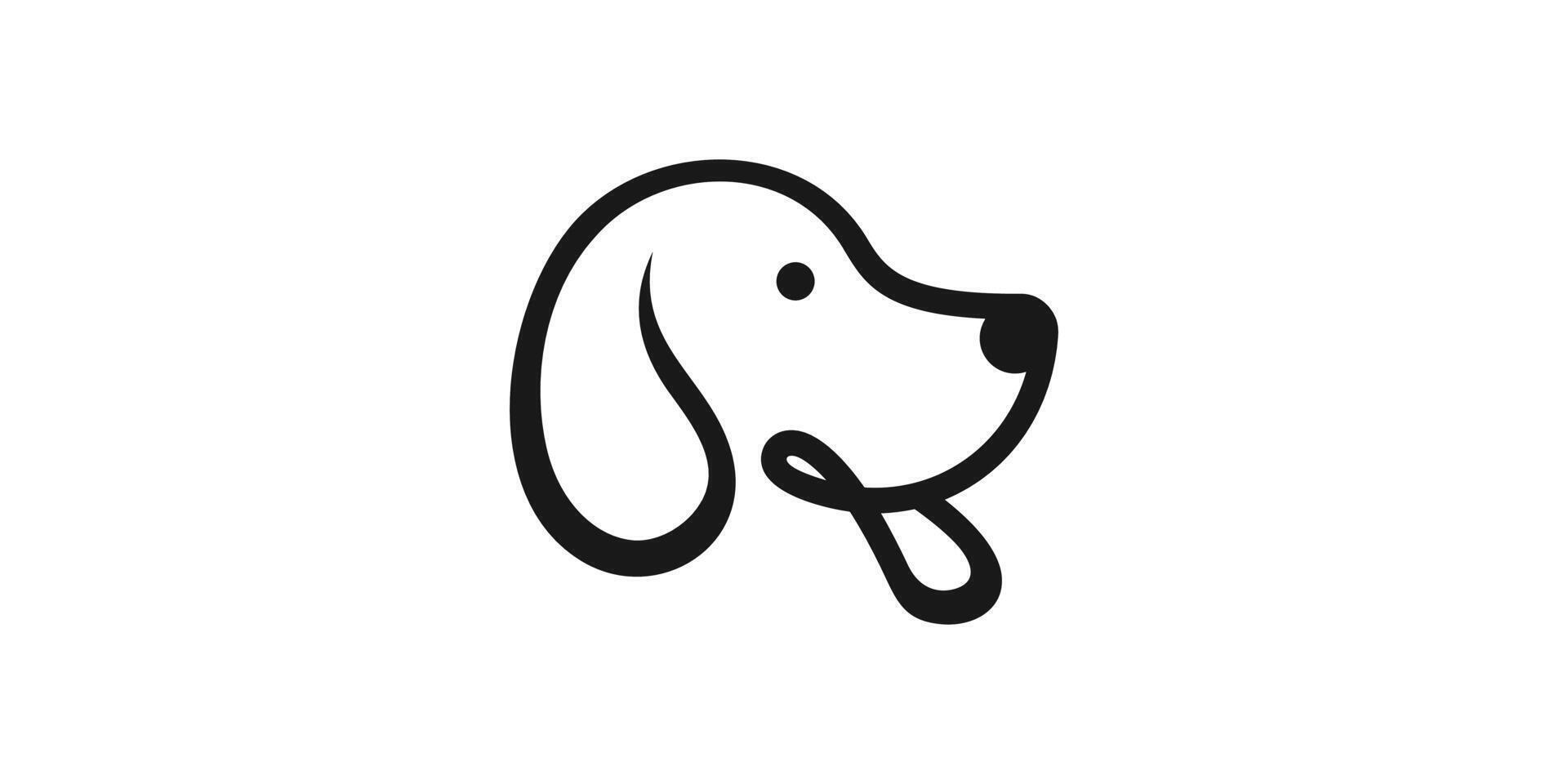 kreativ logotyp design hund, huvud, söt, valp, sällskapsdjur, djur, logotyp design mall, symbol, ikon, , kreativ aning. vektor