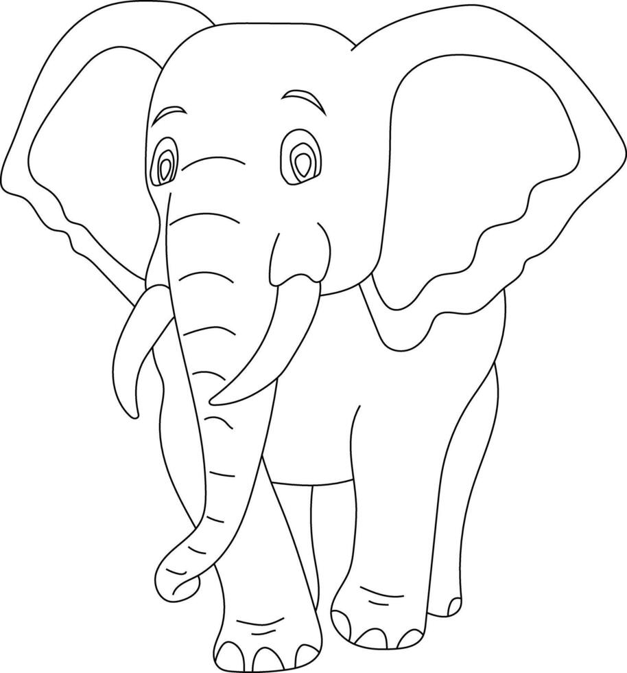 Gliederung Elefant Clip Art. Gekritzel Tiere Clip Art. Karikatur wild Tiere Clip Art zum Liebhaber von Tierwelt vektor