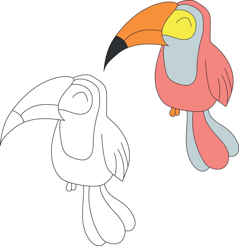 süß wenig Vögel Clip Art einstellen eben Design. Vogel eben Illustration vektor