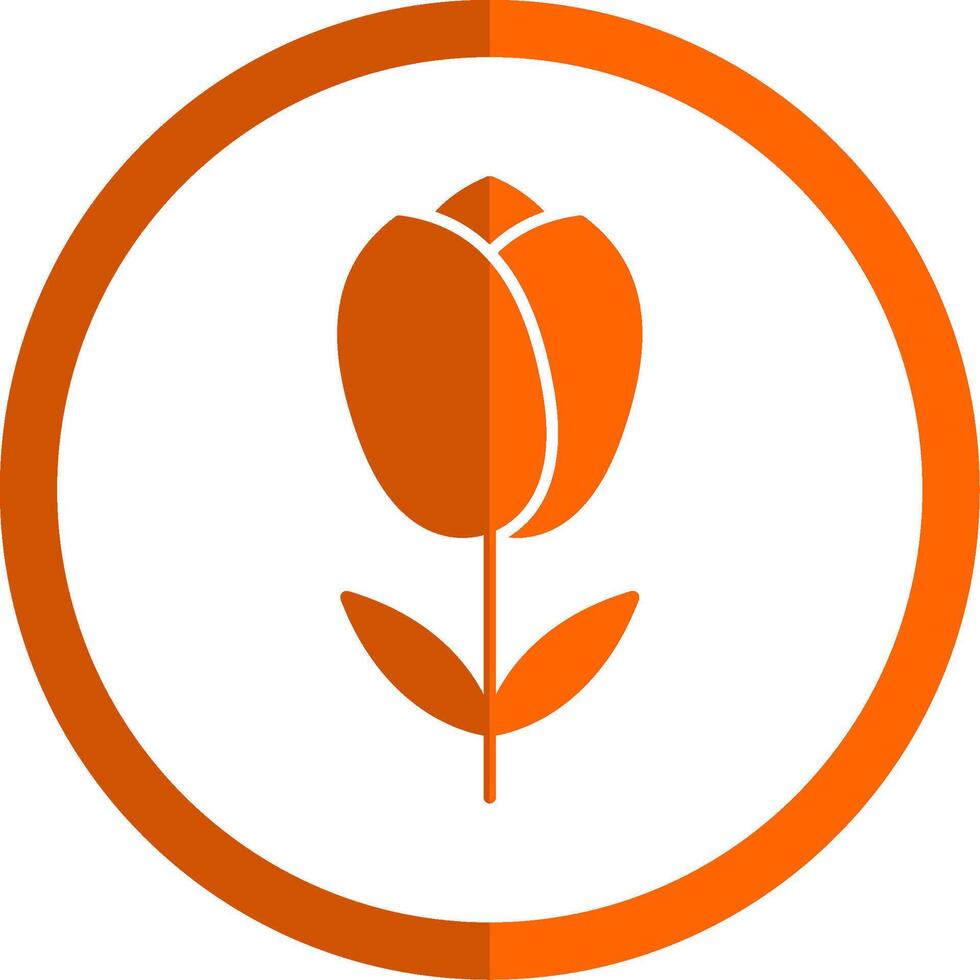Tulpe Glyphe Orange Kreis Symbol vektor