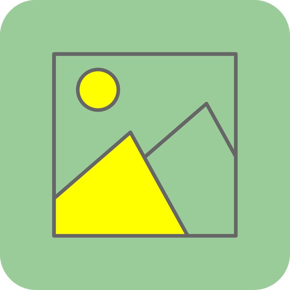 Bild gefüllt Gelb Symbol vektor