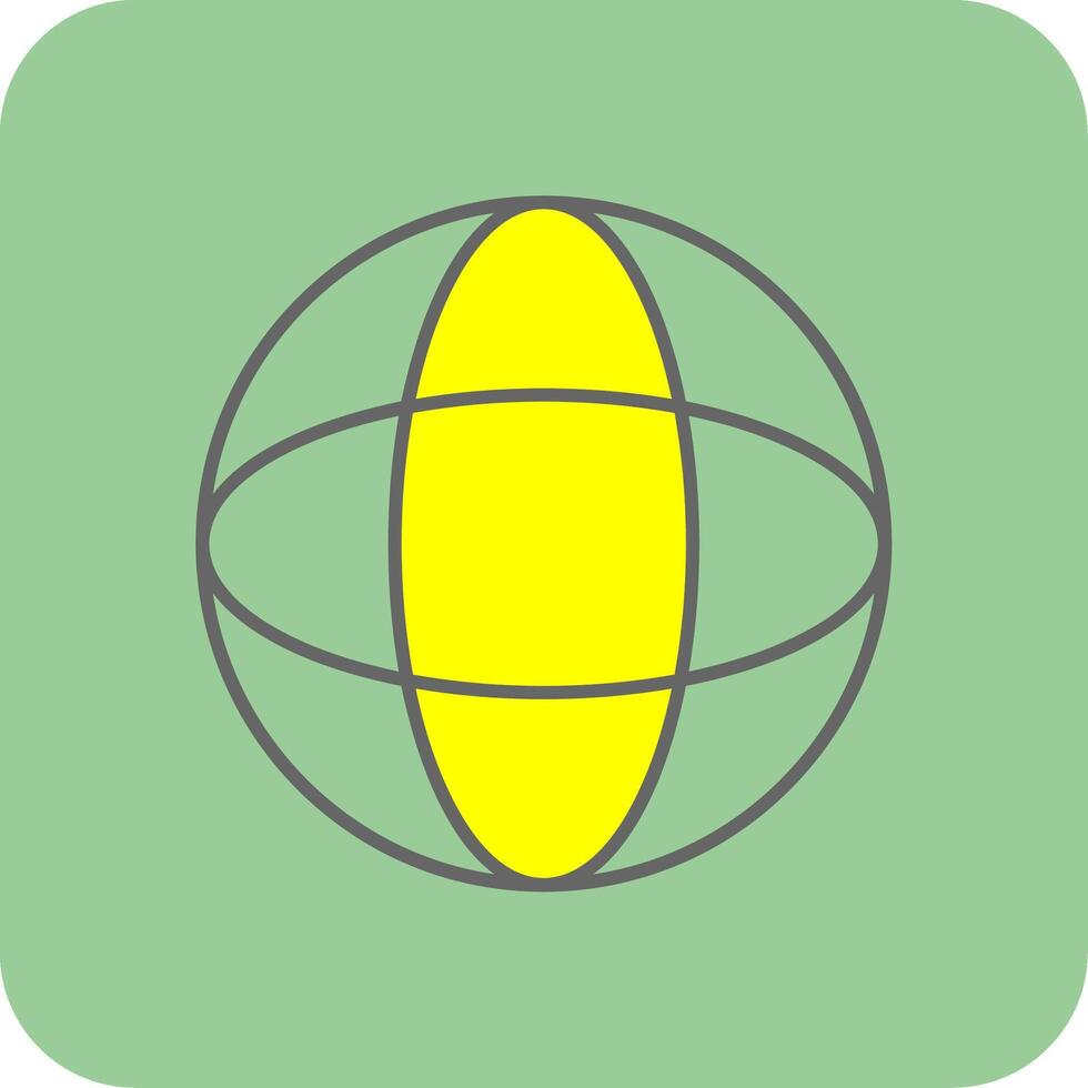 klot fylld gul ikon vektor