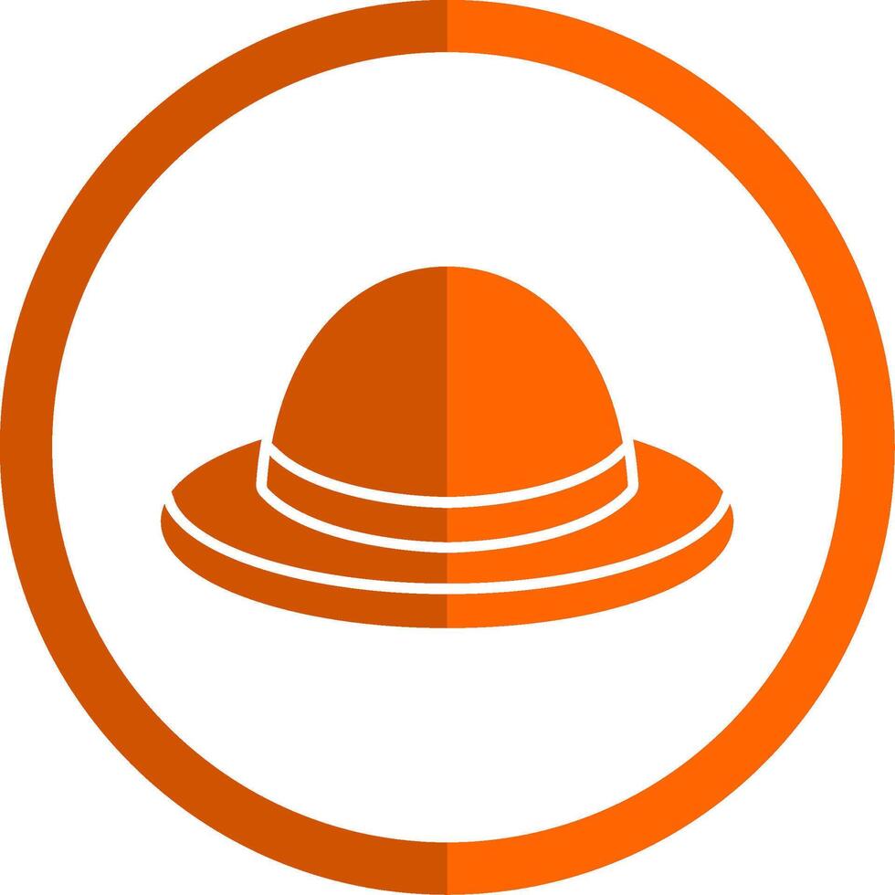 Hut Glyphe Orange Kreis Symbol vektor