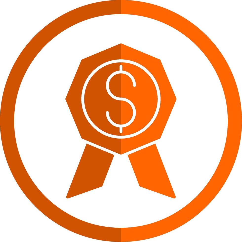 Beste Preis Glyphe Orange Kreis Symbol vektor
