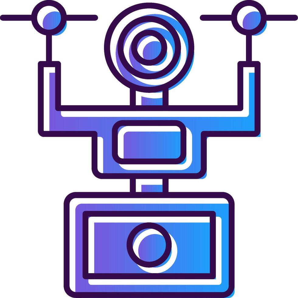 Kamera Drohne Gradient gefüllt Symbol vektor