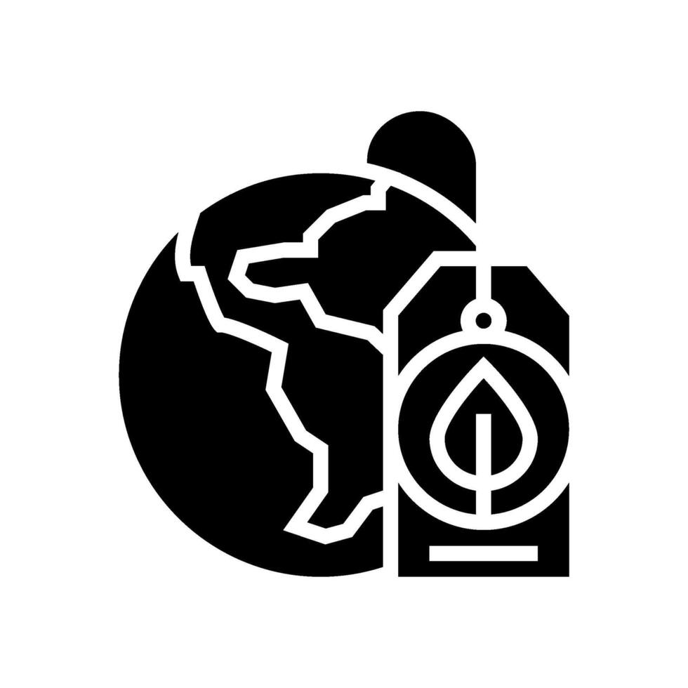 etisk konsumtion vegan mat glyf ikon illustration vektor