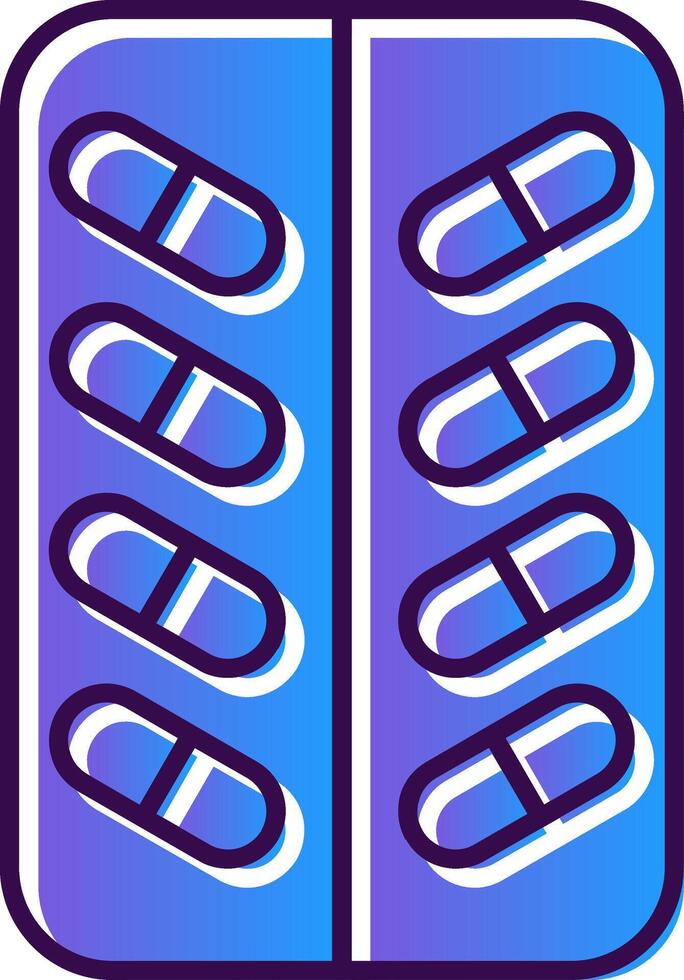 Pille Gradient gefüllt Symbol vektor