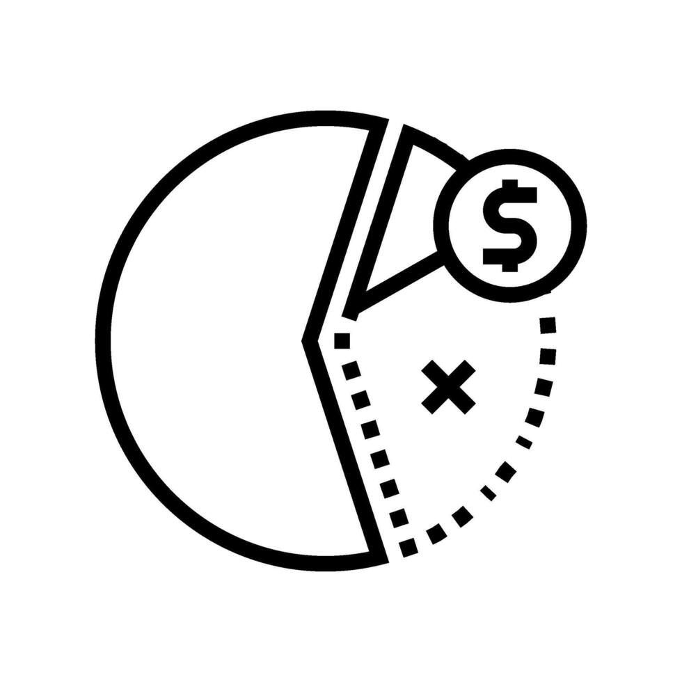 minimalistisch Budgetierung Lebensstil Linie Symbol Illustration vektor