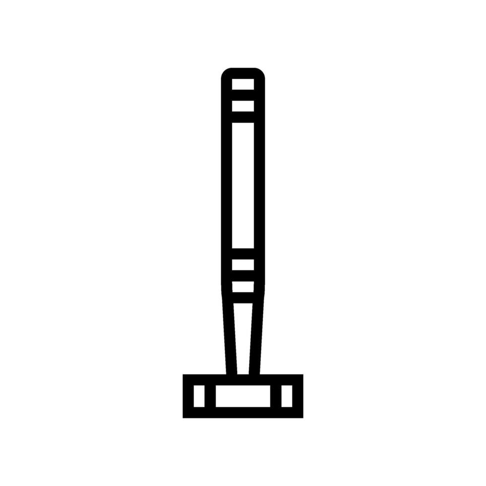 Hammer Krocket Spiel Linie Symbol Illustration vektor