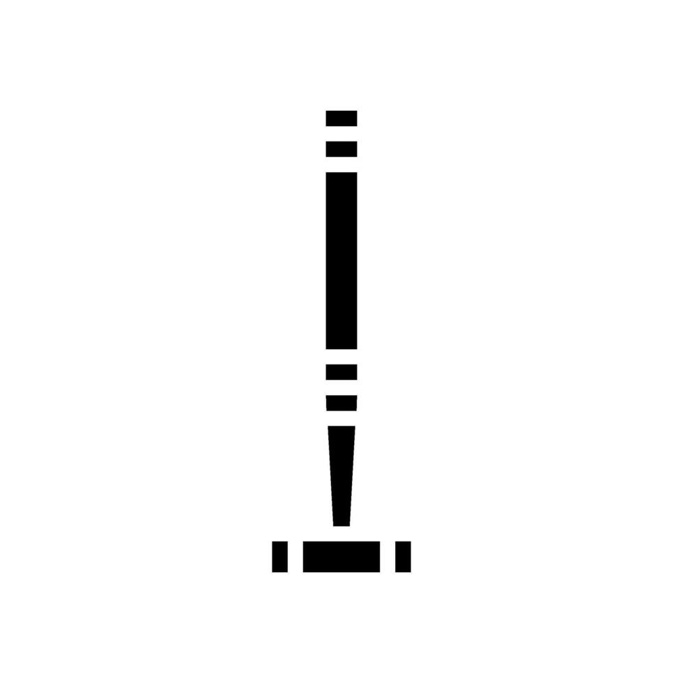 Hammer Krocket Spiel Glyphe Symbol Illustration vektor