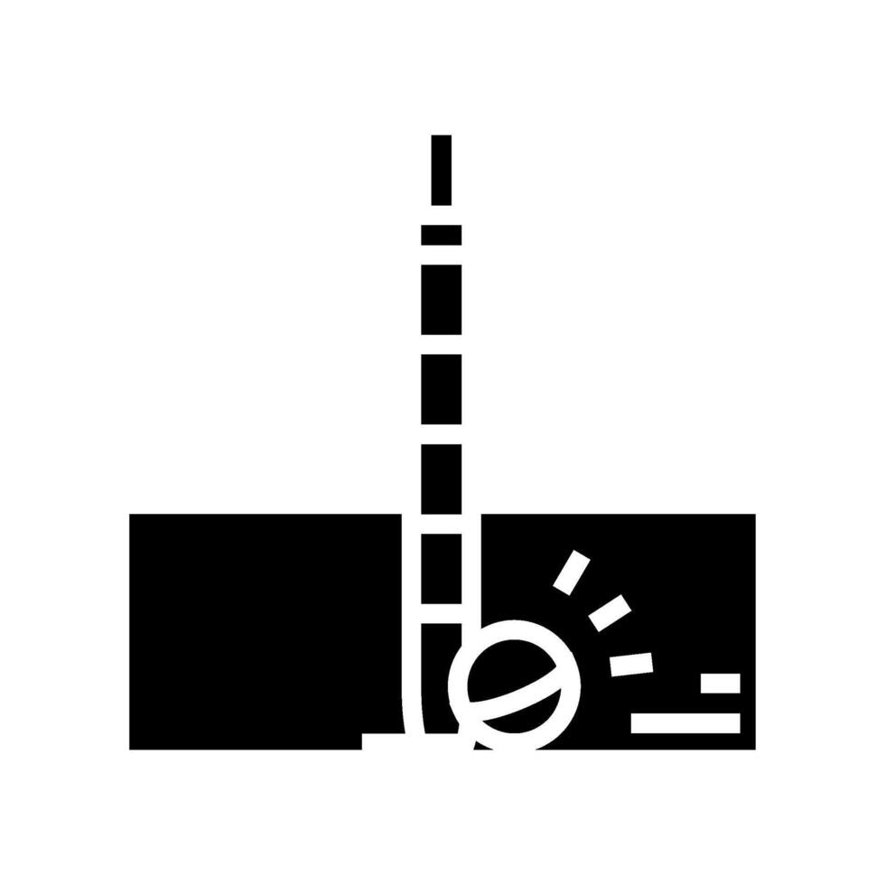 peg aus Krocket Spiel Glyphe Symbol Illustration vektor