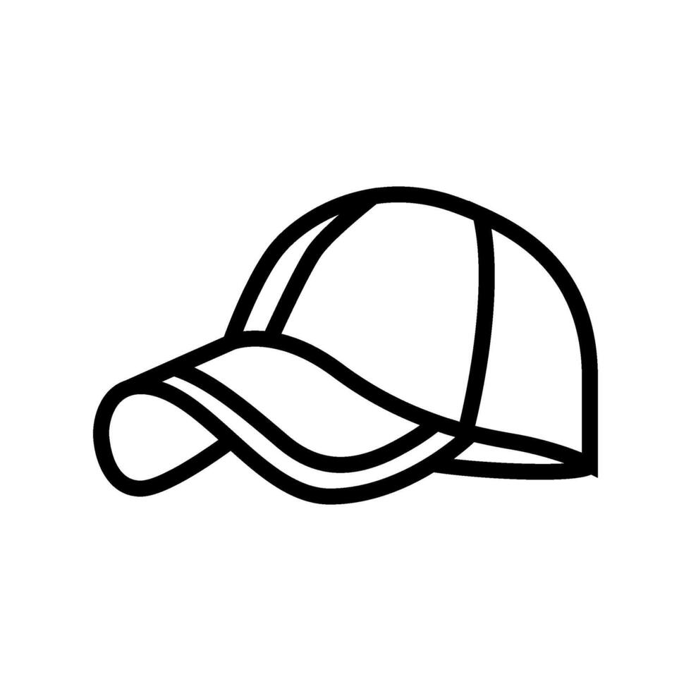 baseboll keps streetwear trasa mode linje ikon illustration vektor