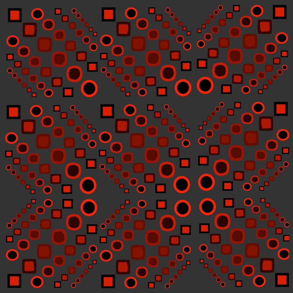 abstrakt geometrisk mönster i de form av röd och svart cirklar på en grå bakgrund vektor