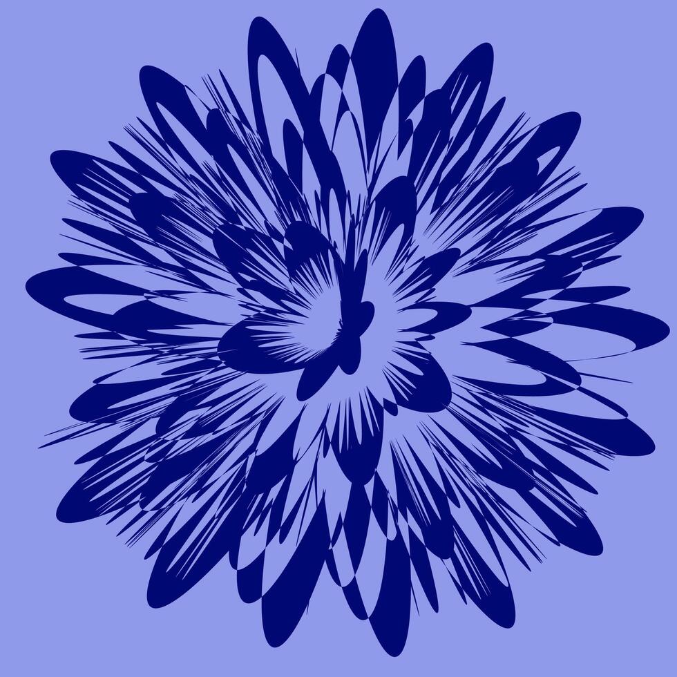 Blau abstrakt Blume Muster vektor