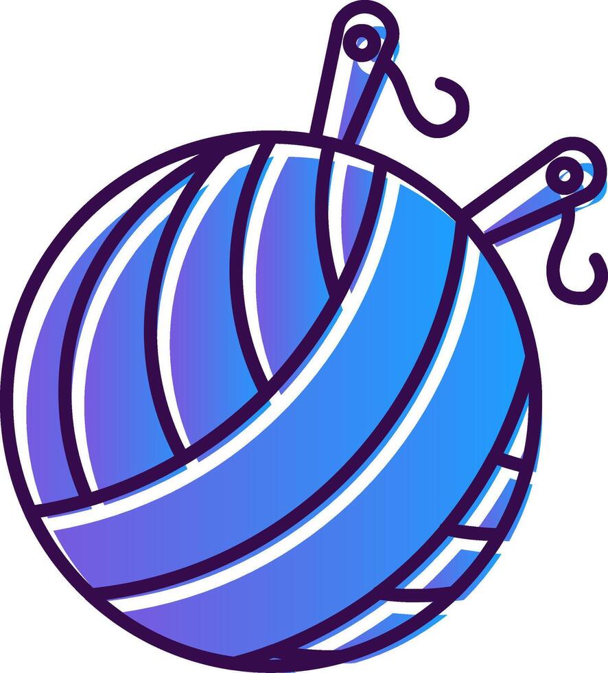 Garn Ball Gradient gefüllt Symbol vektor