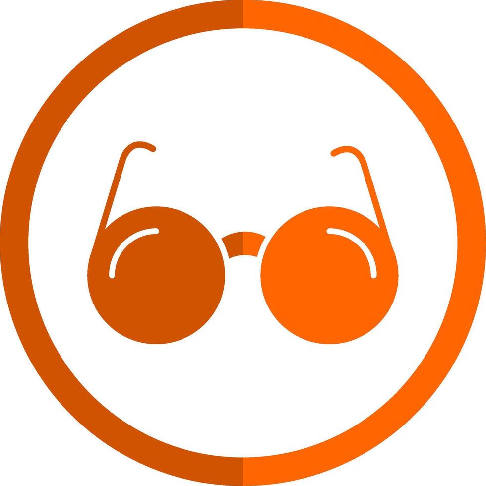 Sonne Brille Glyphe Orange Kreis Symbol vektor