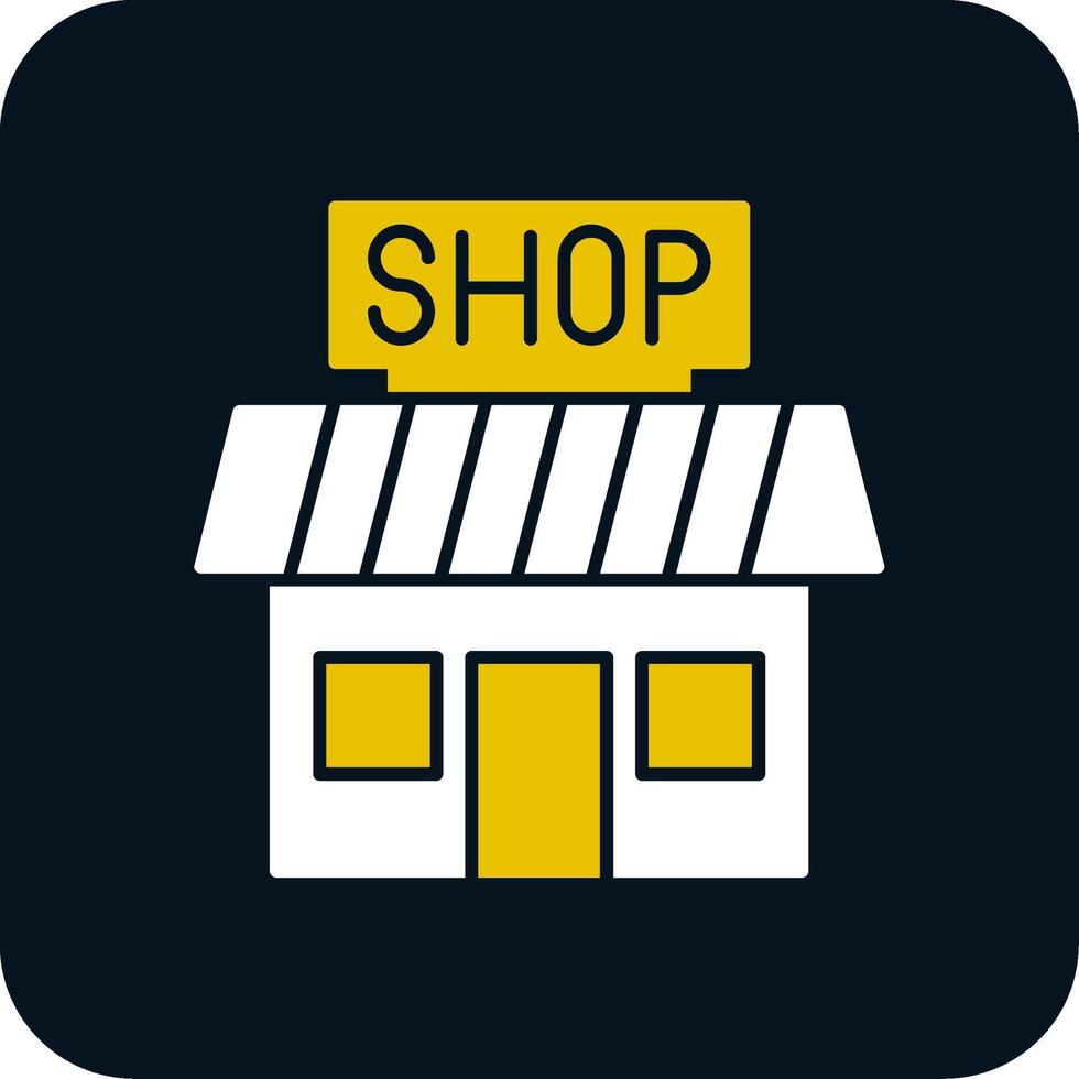 Shop-Glyphe zweifarbiges Symbol vektor