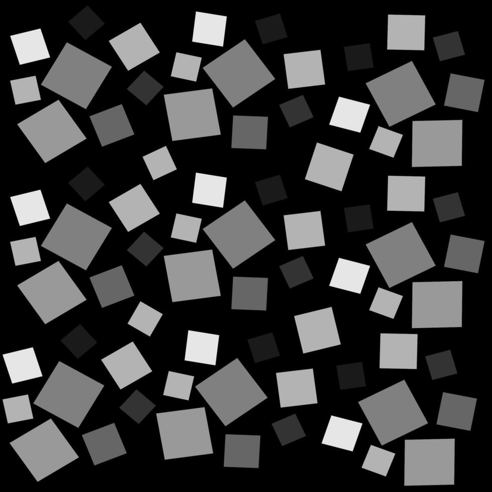 geometrisch Textur im das bilden von ein Muster von grau Vierecke auf ein schwarz Hintergrund vektor
