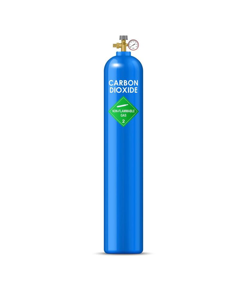 realistisch Gas Zylinder komprimiert Kohlenstoff Dioxid vektor