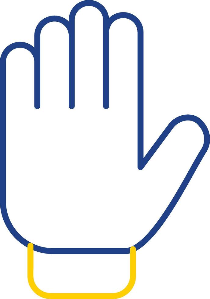 Handschuhe Linie zweifarbiges Symbol vektor