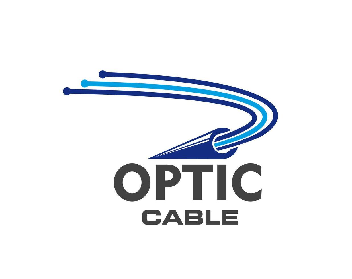 Ballaststoff Optik Kabel Logo Symbol, Telekommunikation vektor