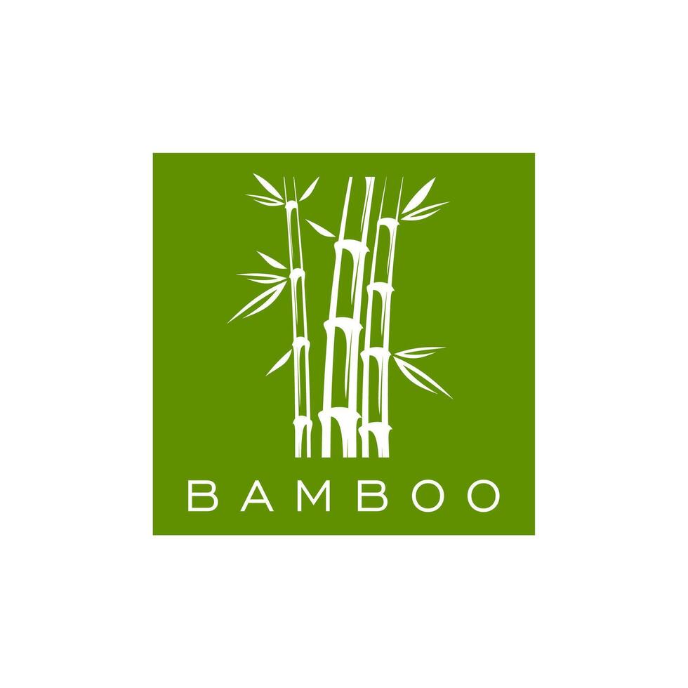 bambu ikon, asiatisk spa, hälsa och skönhet symbol vektor