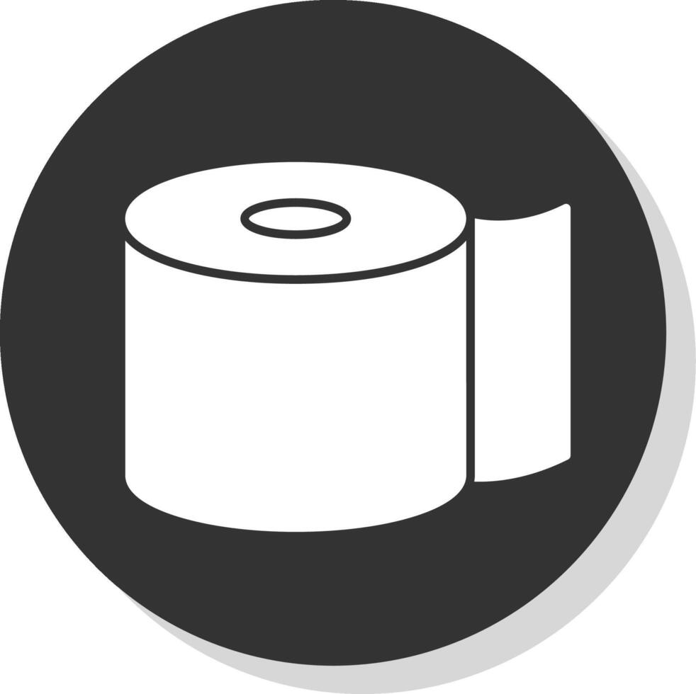Toilette Papier Glyphe grau Kreis Symbol vektor