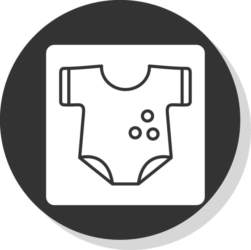 Baby Kleider Glyphe grau Kreis Symbol vektor