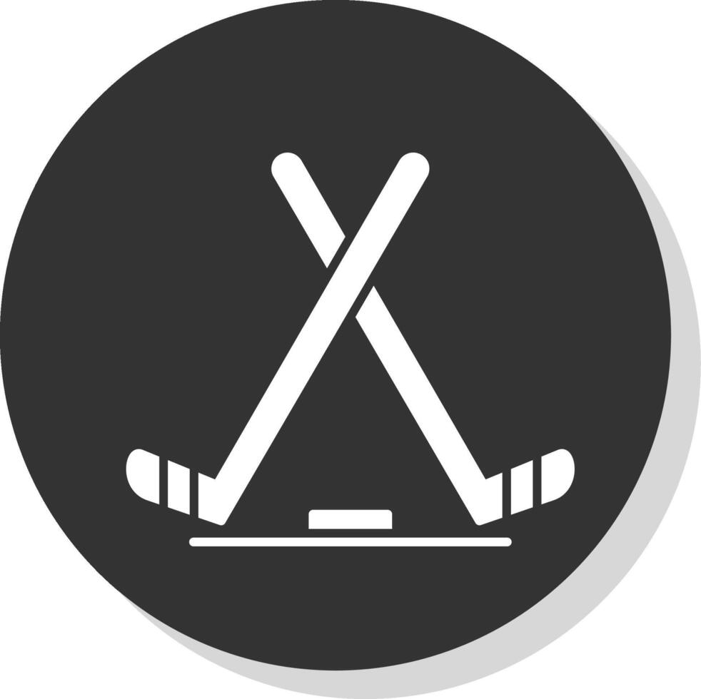 Eis Eishockey Glyphe grau Kreis Symbol vektor